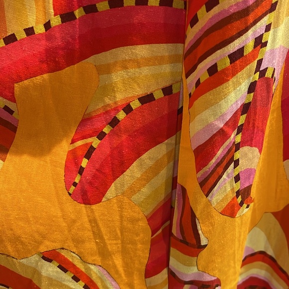 FARM Rio NWT Scoop Neck Maxi Dress in Orange/ yellow. - Picture 8 of 11